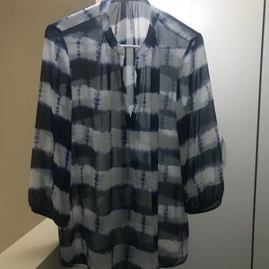 Banana Republic sheer tie dye tunic